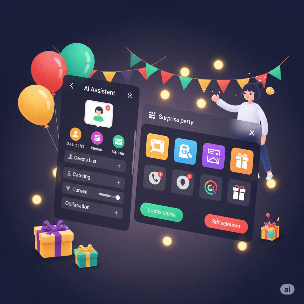 AI help in planning surprise party