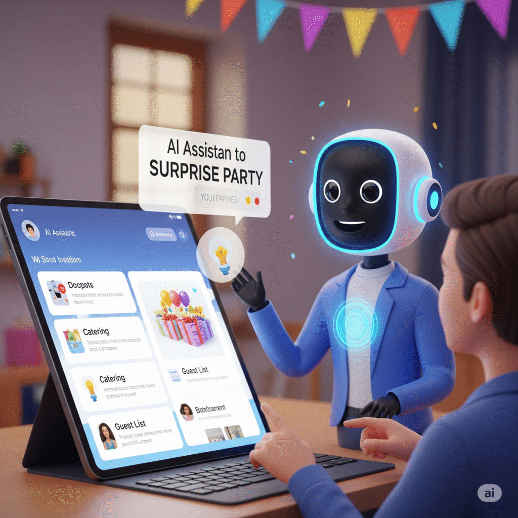 AI help in surprise party