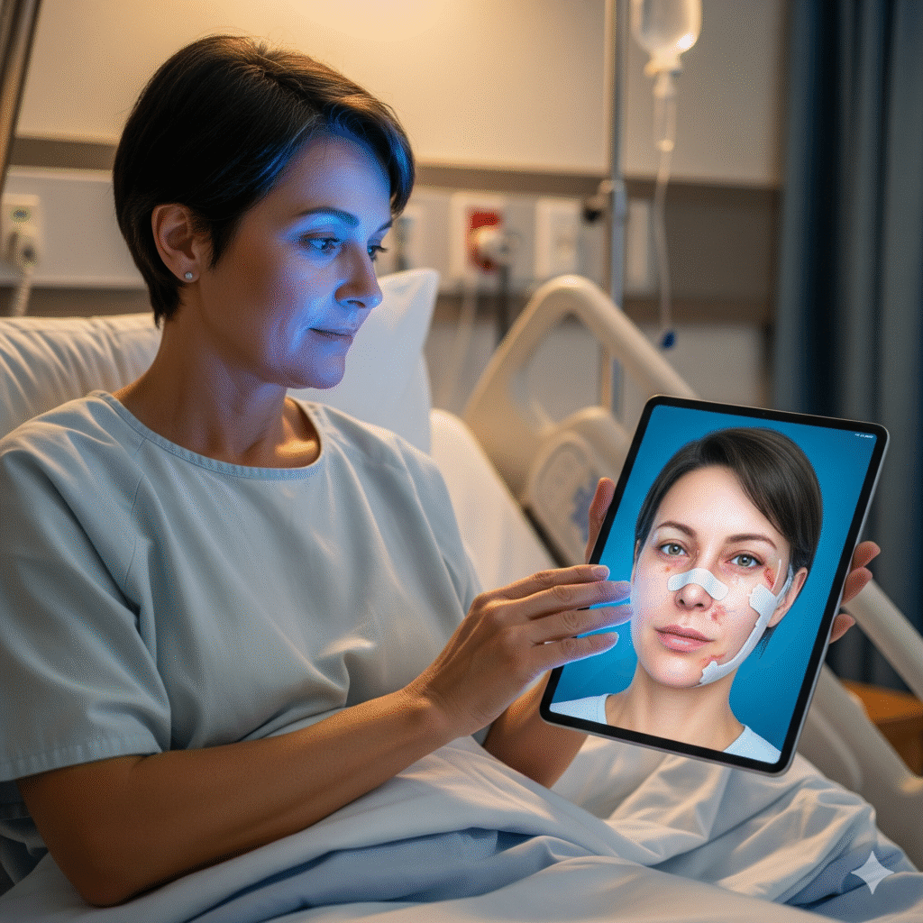 “Plastic surgery consultation with AI visualization tool”