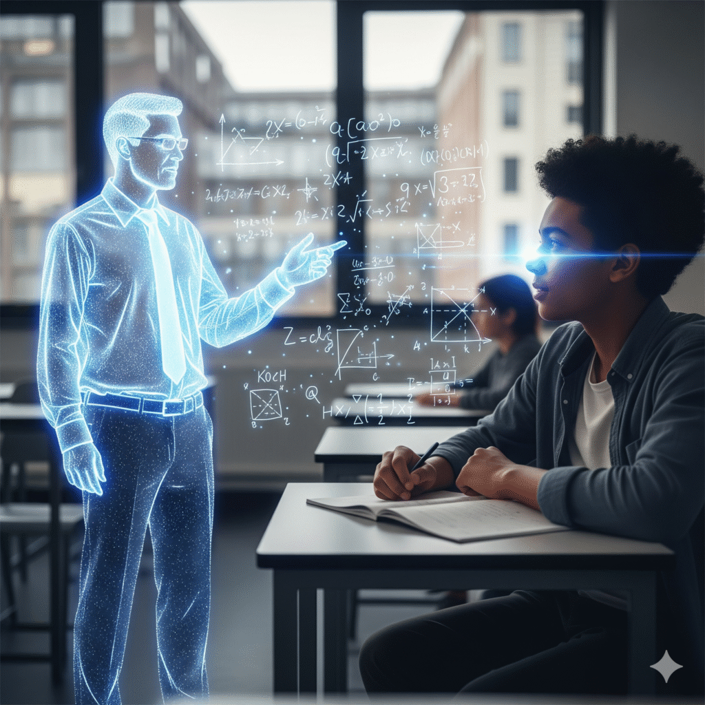 “AI acting as a virtual tutor for students.”